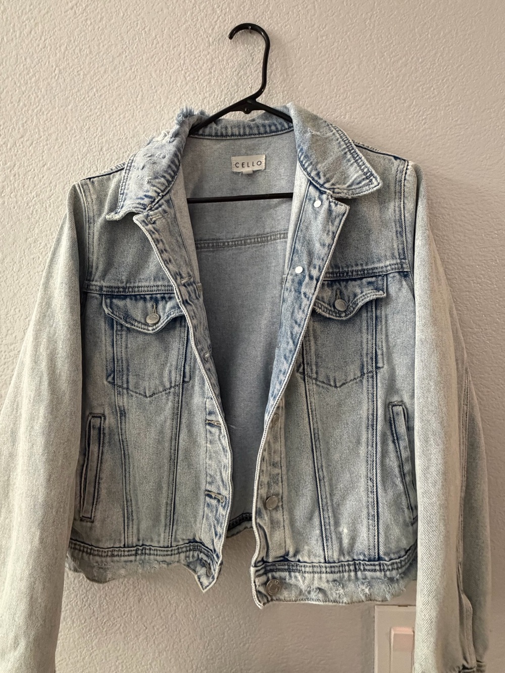 Cello Light Wash Denim Jean Jacket - Pale Blue